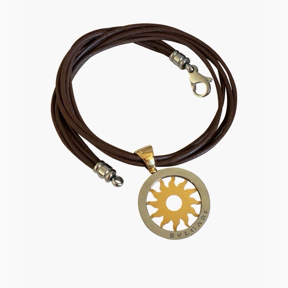 Iconic 18K authentic Bvlgari gold Tondo Sun pendant in Sex and the City/ vintage